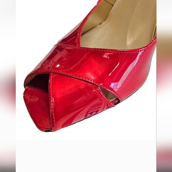 Stunning Stuart Weitzman Womens Red Patent Leather Pumps 7.5 Cherry Girl Fierce - Picture 10 of 13